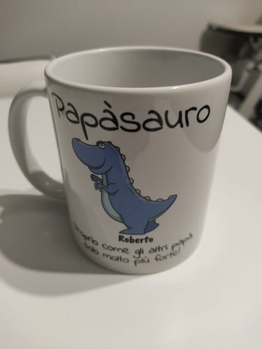 Customer photo review of Papasaurus - Tazza per genitori