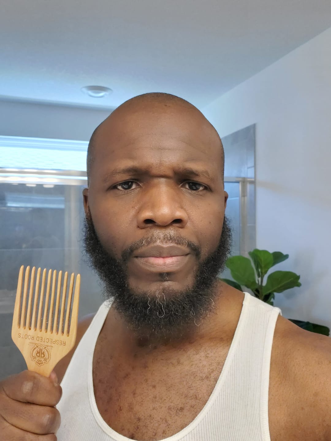 Customer photo review of Respected Roots Wooden Pick (or comb)