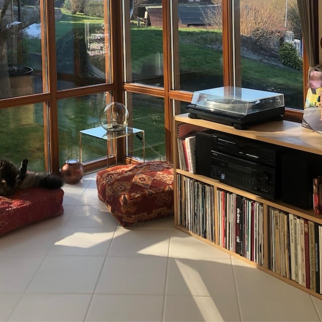 Customer photo review of Moroccan Kilim Pouf Floor Pouf Vintage