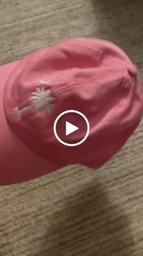 Customer video review of 1776 $19 Palmetto Moon Adjustable Pink Cleanup Hat