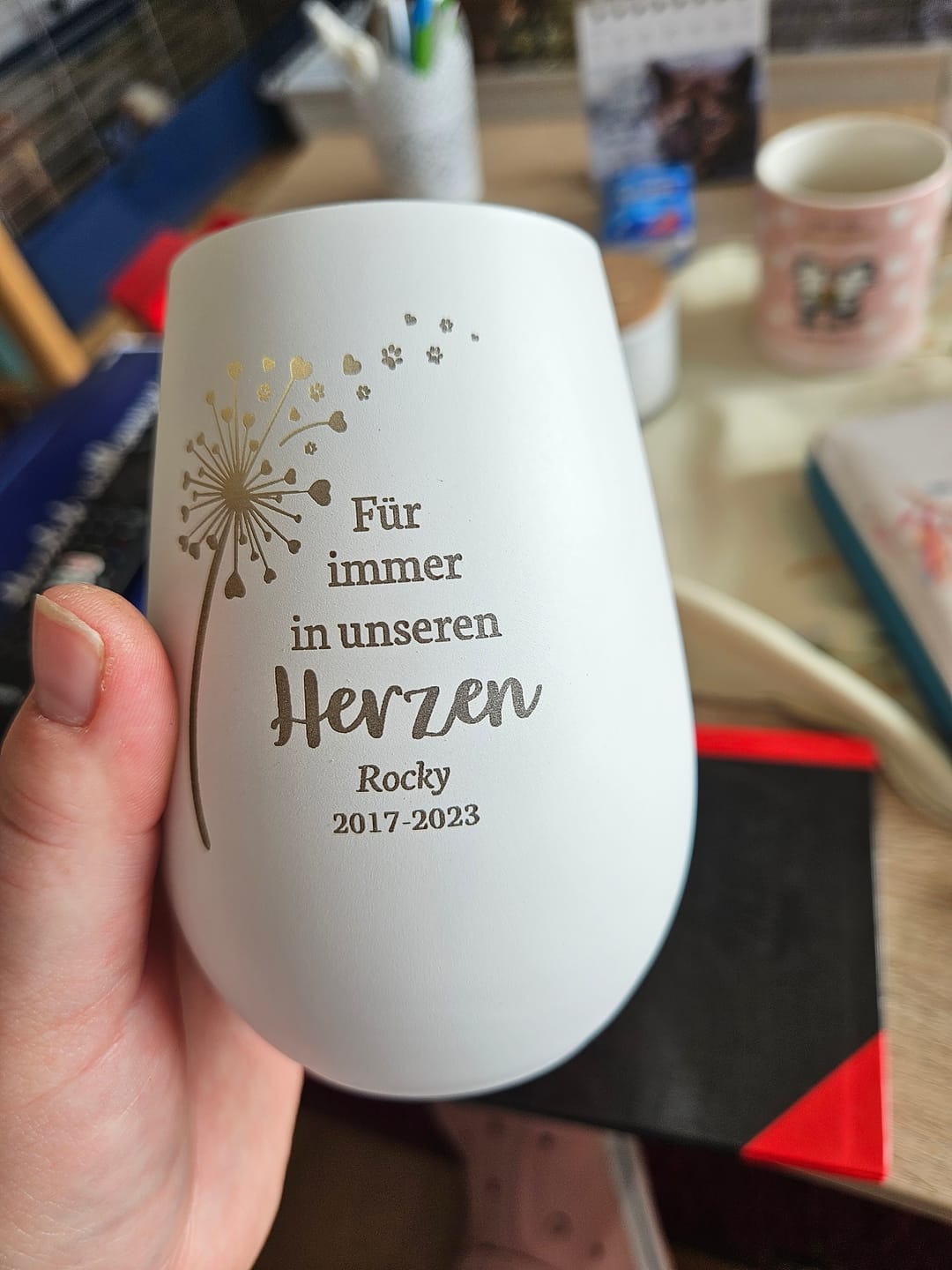 Customer photo review of Für immer im Herzen - Individuelles Trauerlicht