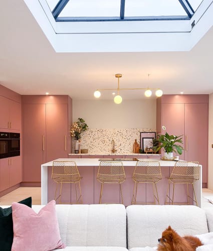 Customer photo review of 4-Light Glass Globes Linear Ceiling Light