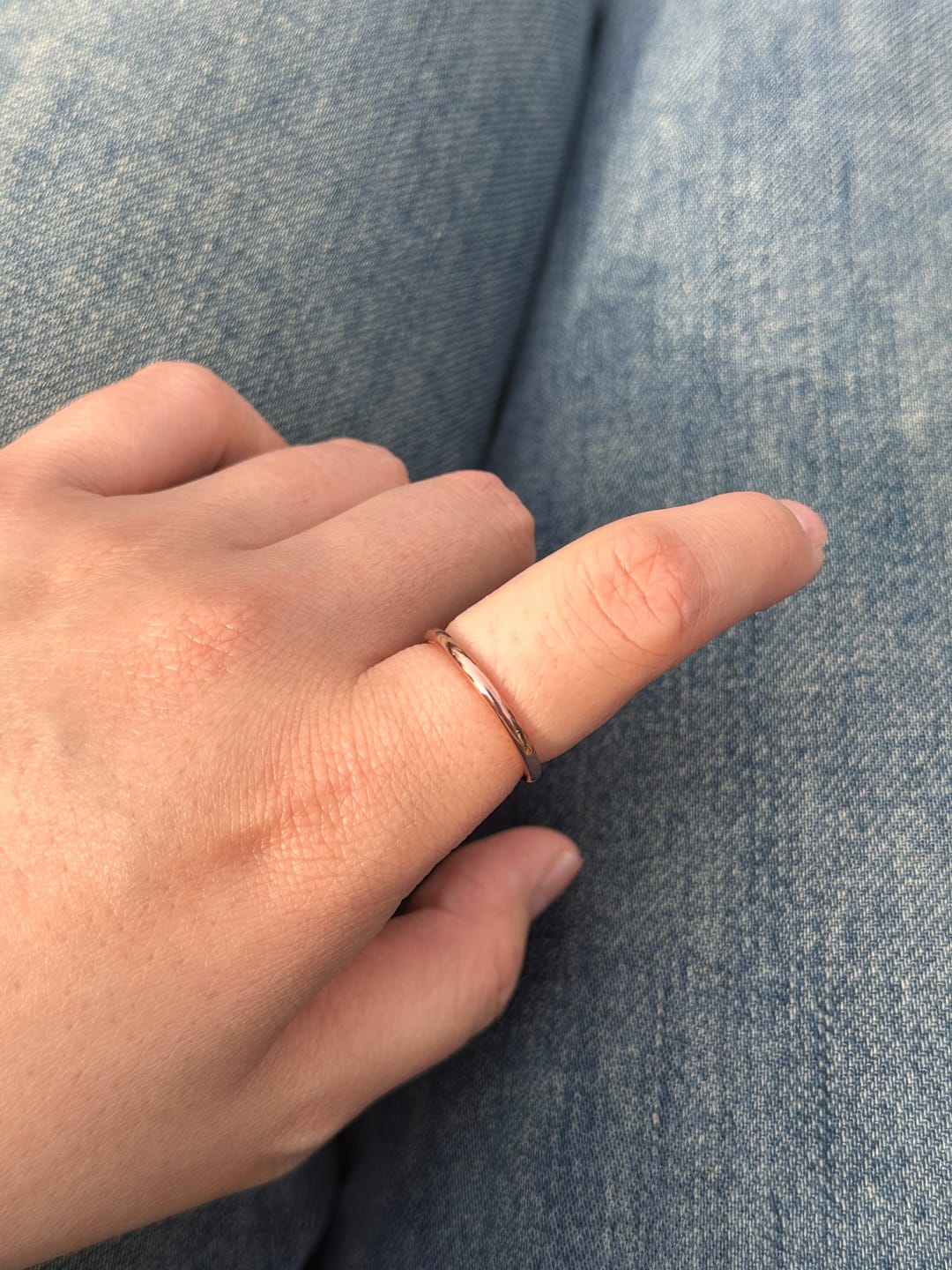 Customer photo review of Louily Simple Wedding Band For Women In Sterling Silver