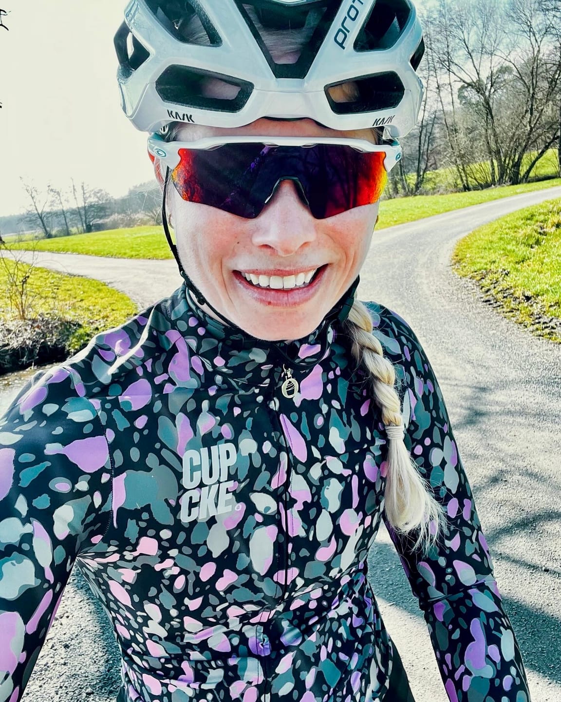 Customer photo review of Womens Brindled Vapour Fleece Jersey