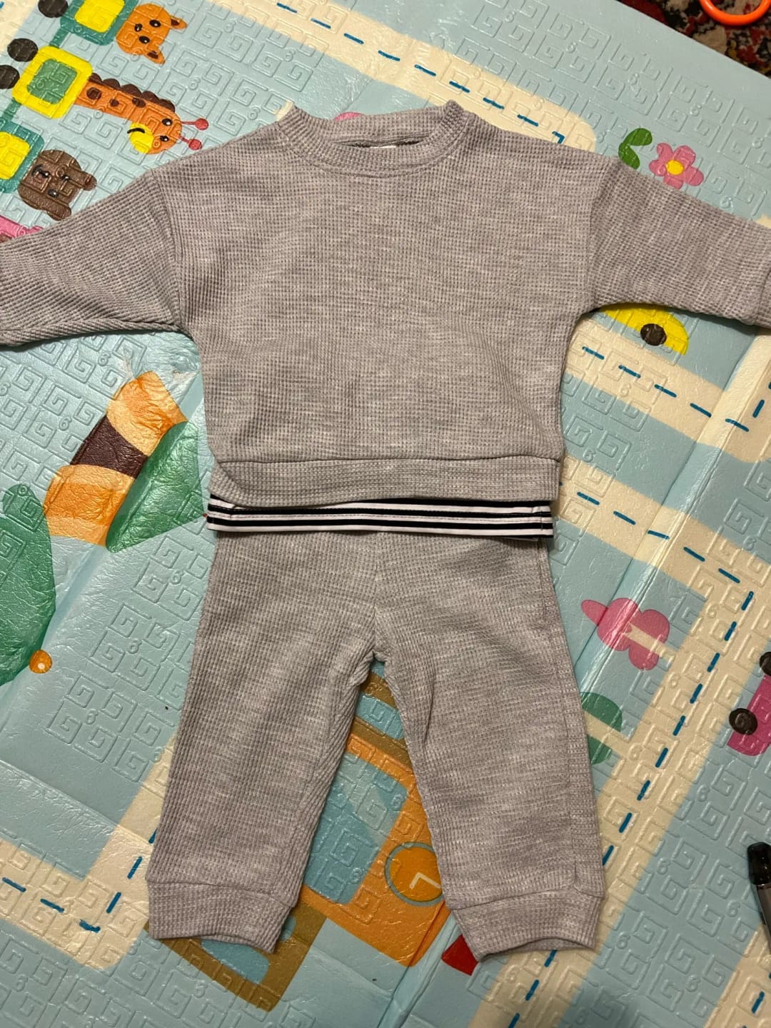 Customer photo review of Solid Waffle Jogger Set