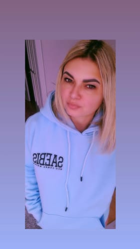Customer photo review of Lifestyle Damen Oversized Hoodie babyblau mit Stickerei by SAEBIS®