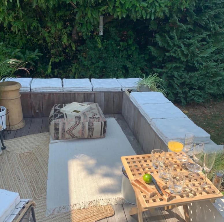 Customer photo review of Moroccan Kilim Pouf Floor Pouf Vintage