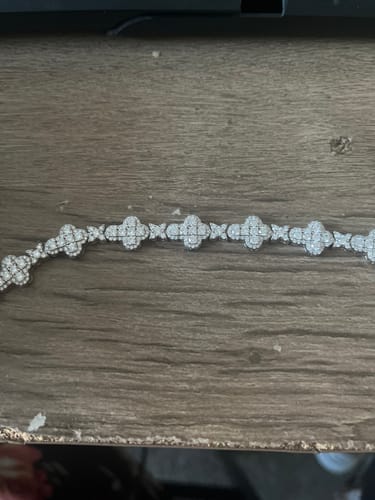 Customer photo review of 10MM Fancy Cross Link Moissanite Bracelet