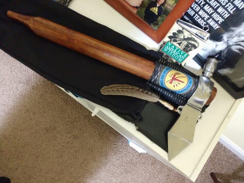 Customer photo review of Spiked Tomahawk Peace Pipe