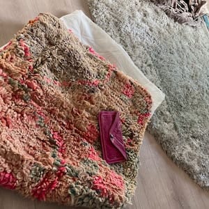 Customer photo review of Moroccan Kilim Pouf Floor Pouf Vintage