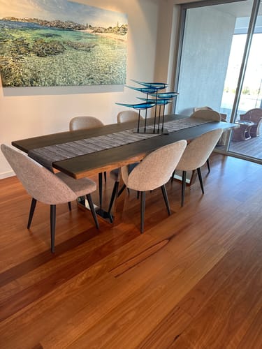 Customer photo review of Remy Fabric Dining Chair in Light Grey