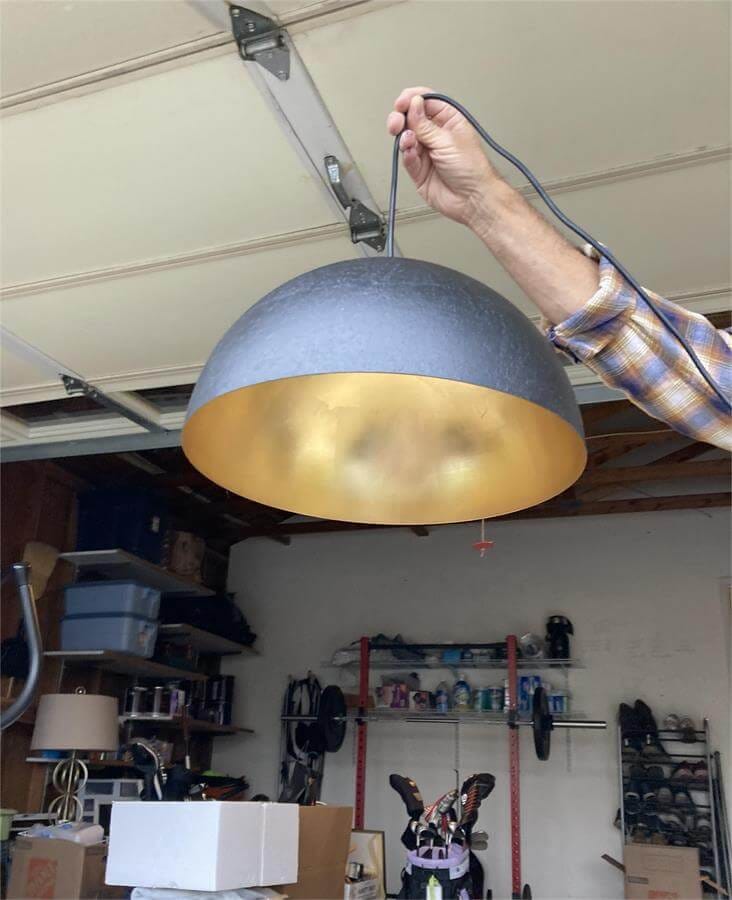 Customer photo review of Oversized Large Dome Pendant Light
