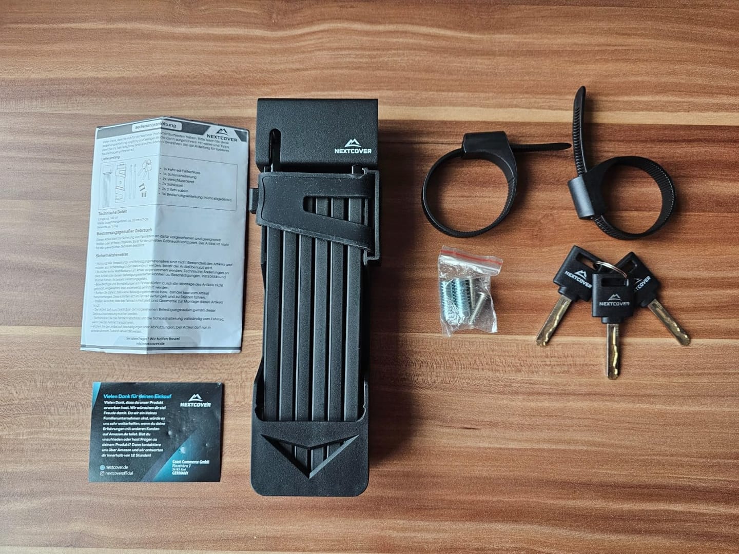Customer photo review of Faltschloss mit SteelSecure-Technologie