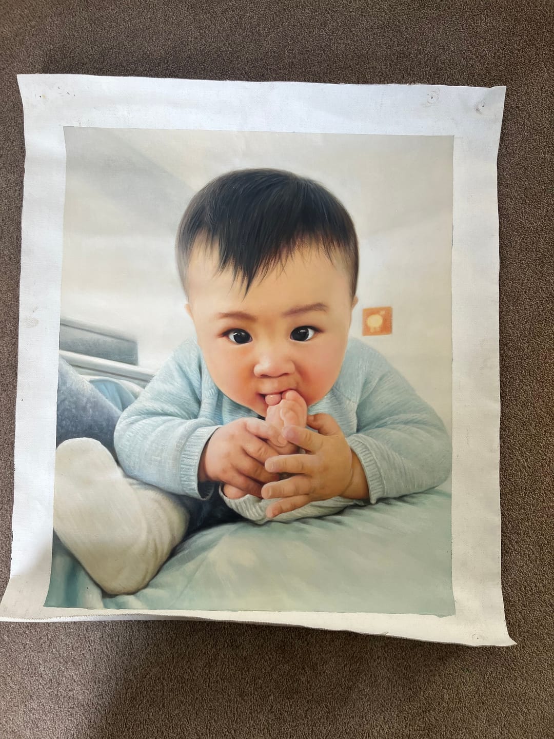 Customer photo review of CUSTOM OIL PAINTING, PAINTING FORM PHOTO,COMMISSION CANVAS PAINTING,PORTRAIT
