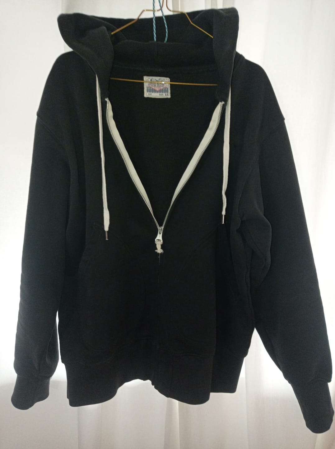 Customer photo review of 17.5 oz Terry Cloth Full-Zip Hoodie - Black