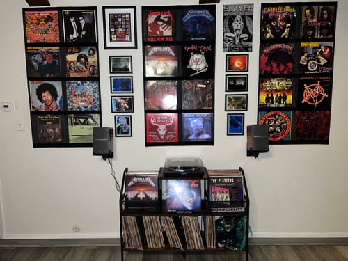 Customer photo review of 12" Vinyl Record Display Frame - LP Wall Storage