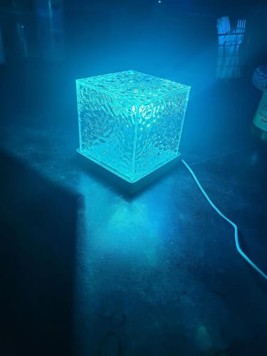 Customer photo review of Water Ripple Wave Cube Lamp
