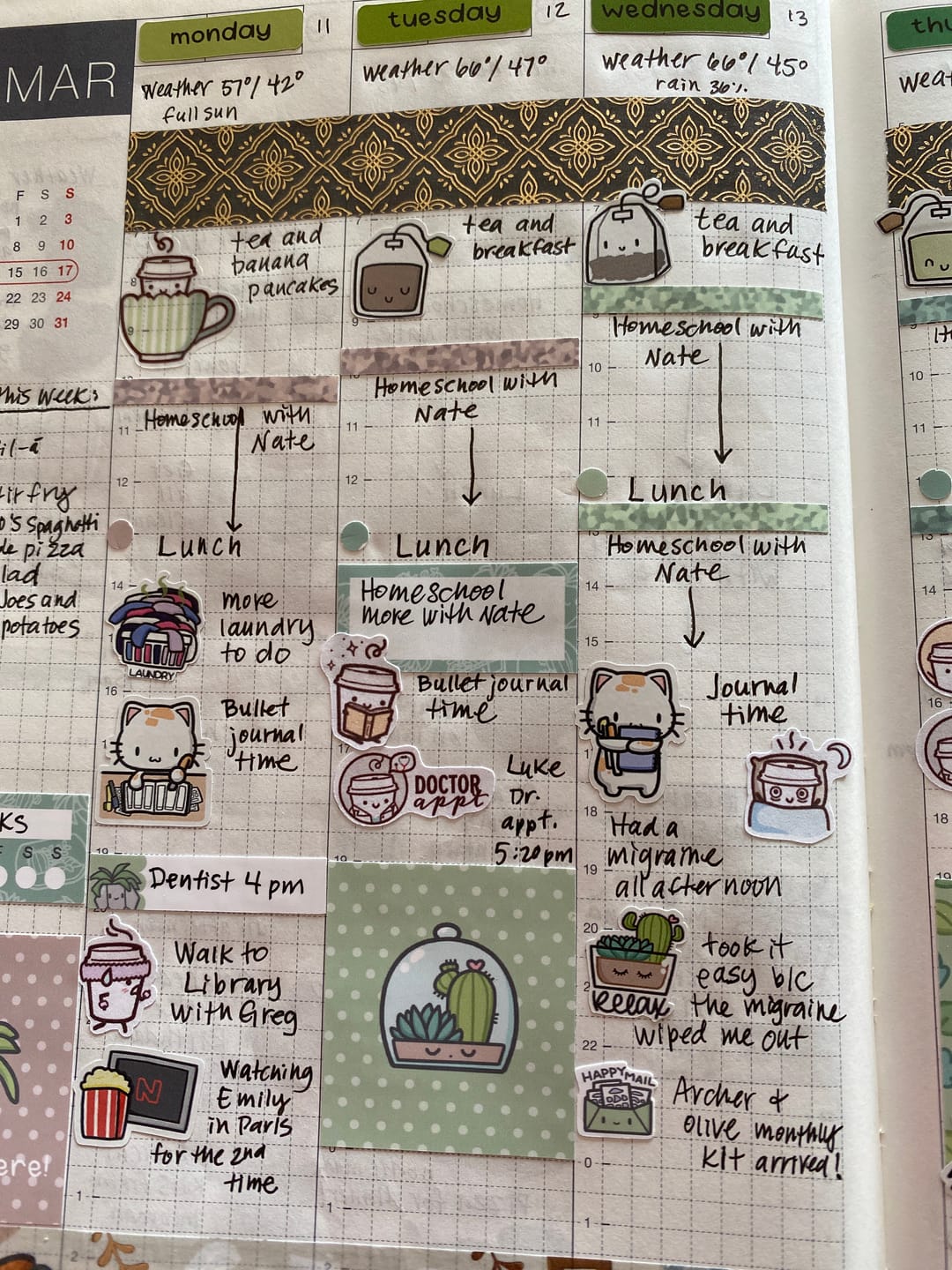 Customer photo review of Journal Time Planner Stickers