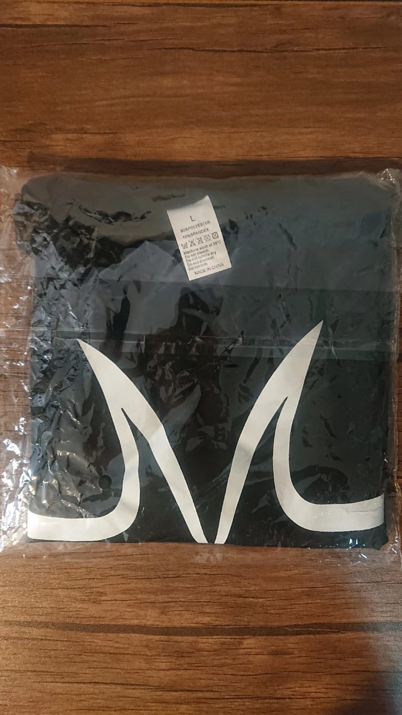Customer photo review of Majin Vegeta Compression T-Shirt