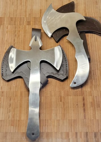 Customer photo review of Double Bit Full-Steel Throwing Axe