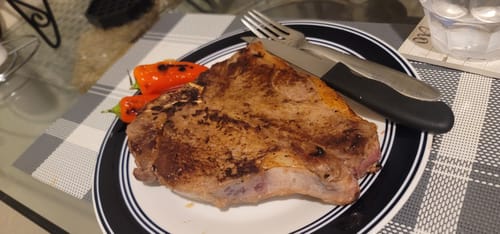 Customer photo review of Halal Ribeye Steak - Boneless