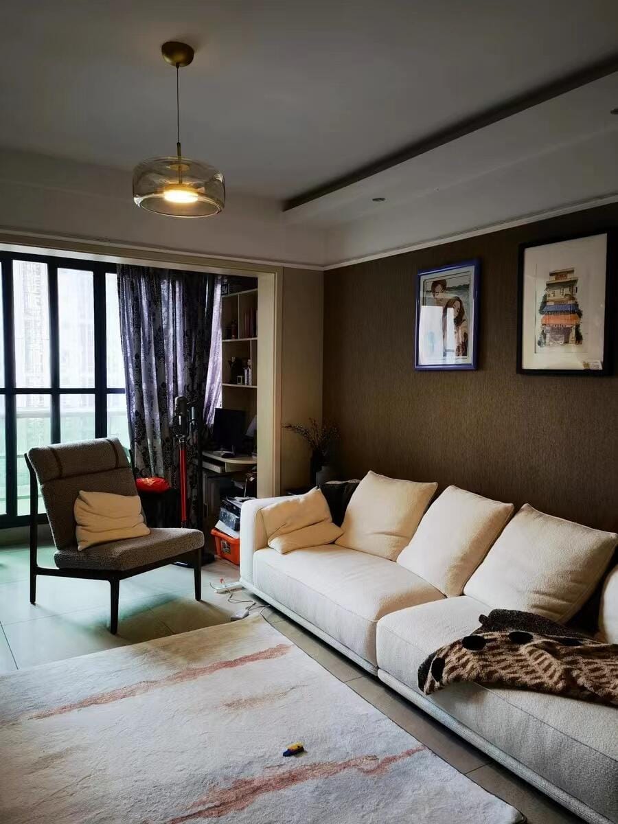Customer photo review of WOMO Drum Blown Glass Pendant Light-WM2145
