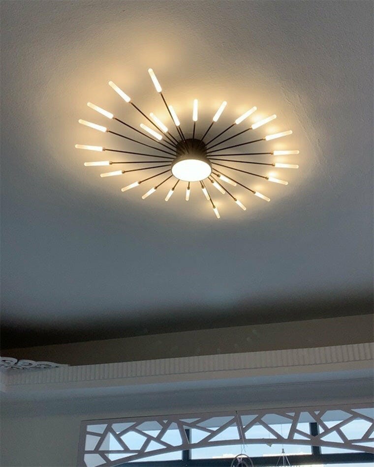 Customer photo review of WOMO Firework Sunburst Flush Mount Ceiling Light-WM1001