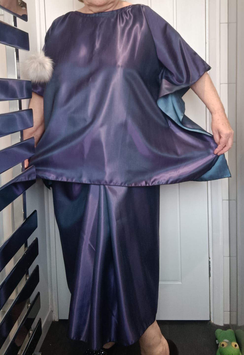 Customer photo review of Plain Shantung Satin Fabric