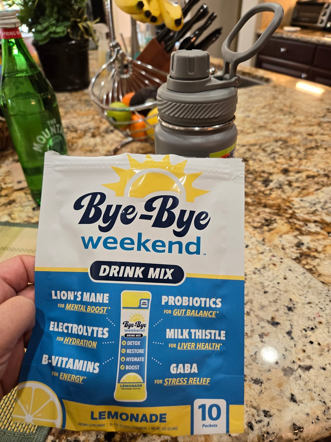 Customer photo review of Bye-Bye Weekend Drink Mix