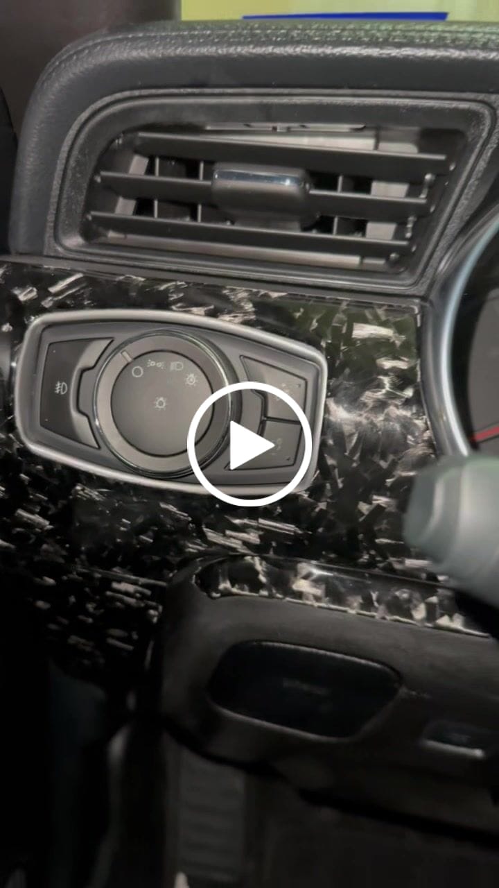 Customer video review of Mustang 2015-2023 Real Carbon Fiber Whole Front Dash Overlay