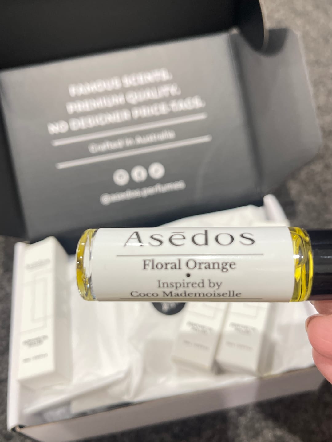 Customer photo review of FLORAL ORANGE PERFUME OIL