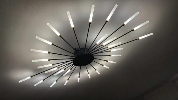 Customer photo review of WOMO Firework Starburst Flush Mount Ceiling Light-WM1000