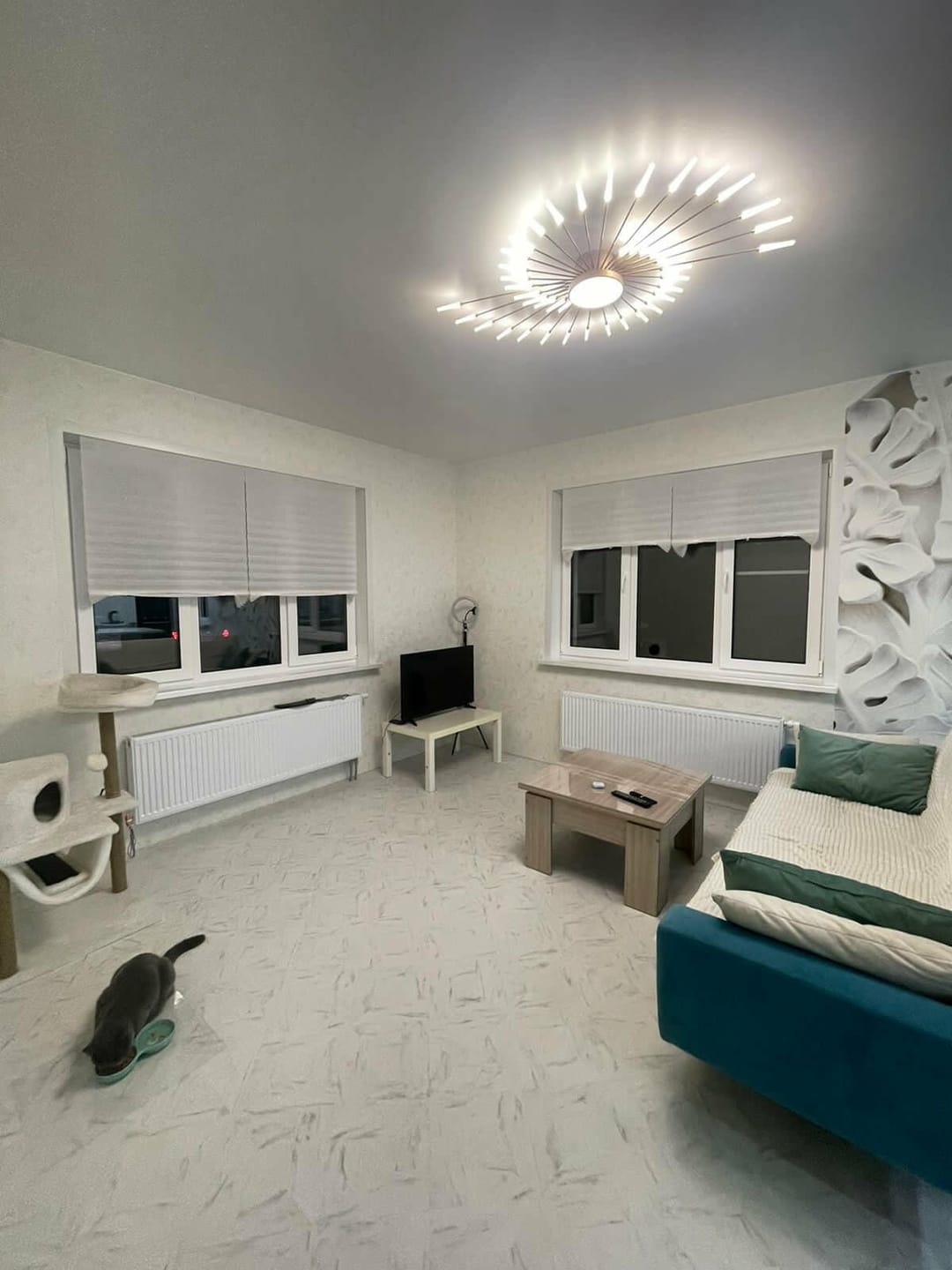 Customer photo review of WOMO Firework Sunburst Flush Mount Ceiling Light-WM1001