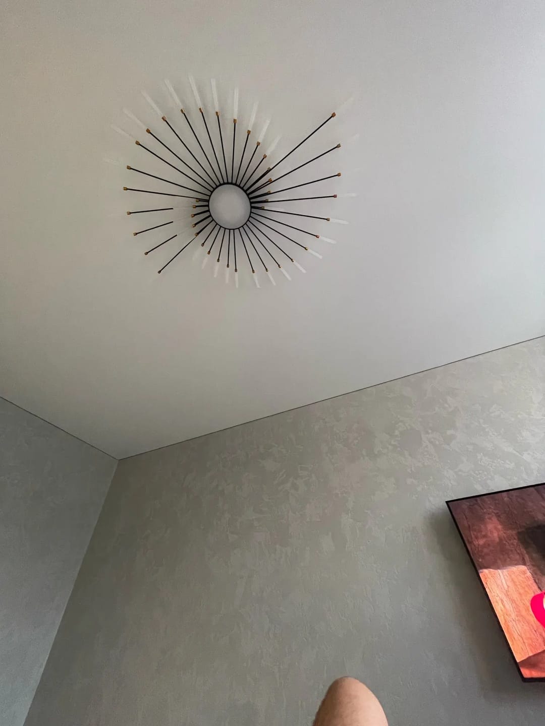 Customer photo review of WOMO Firework Sunburst Flush Mount Ceiling Light-WM1001