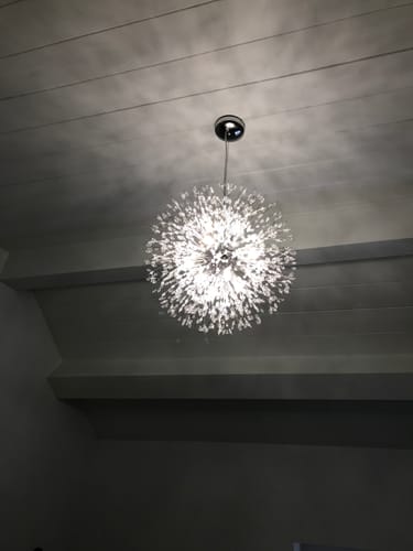 Customer photo review of Modern Crystal Sputnik Chandelier