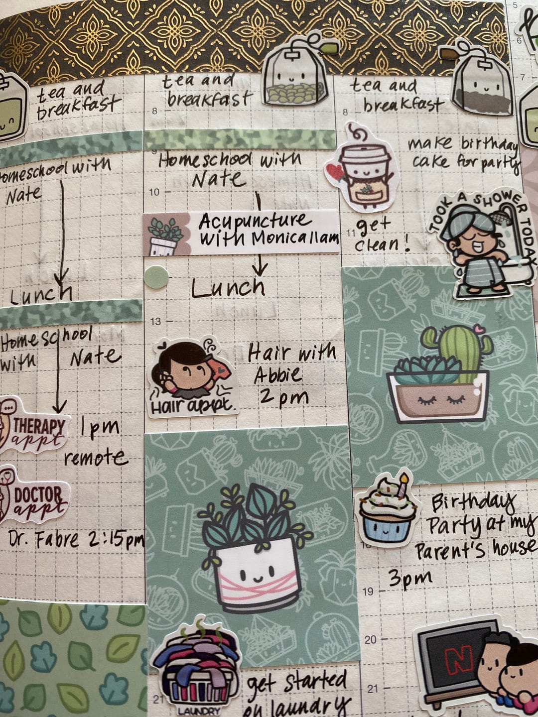 Customer photo review of Hair Appointment Planner Stickers