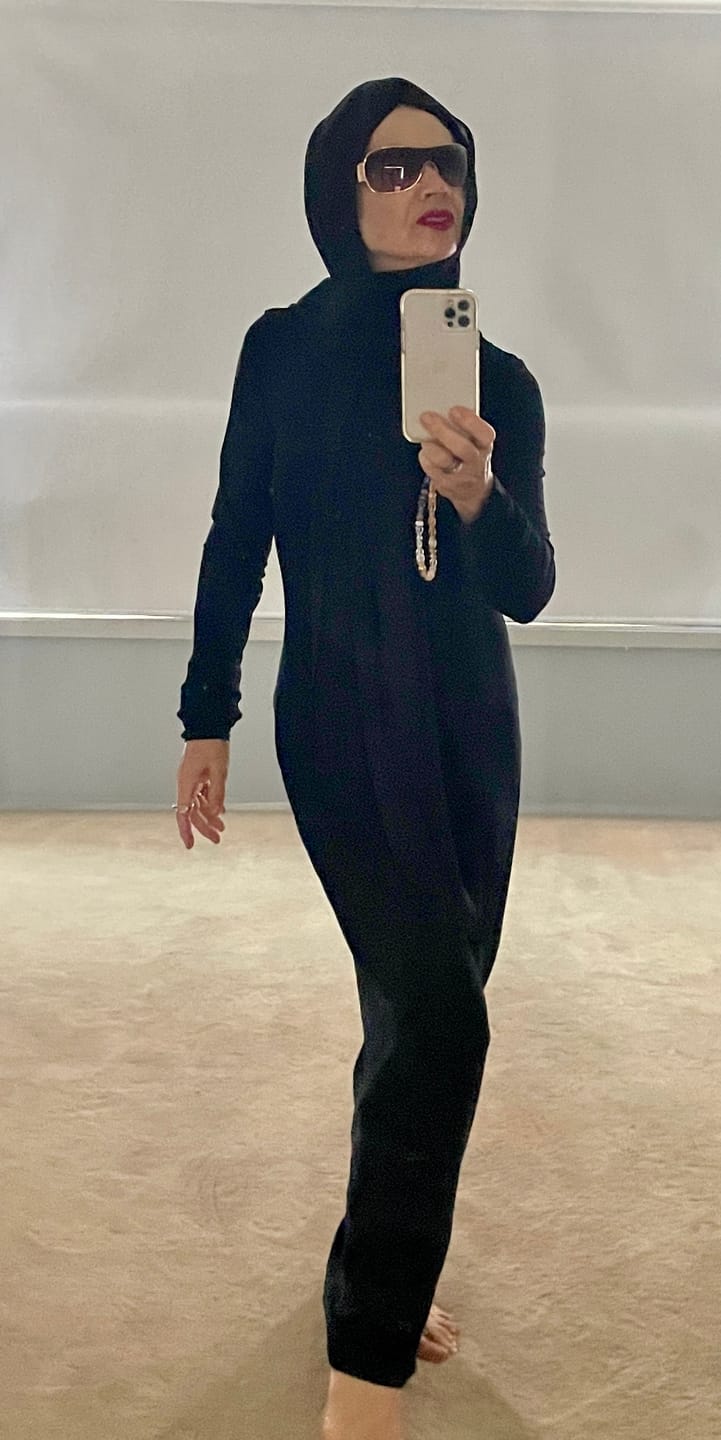 Customer photo review of Black Slip Dress