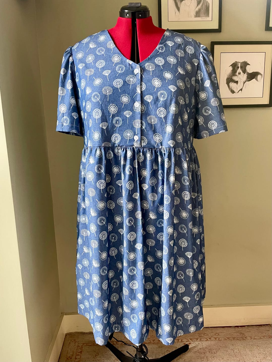 Customer photo review of Dandelions Chambray Denim Fabric