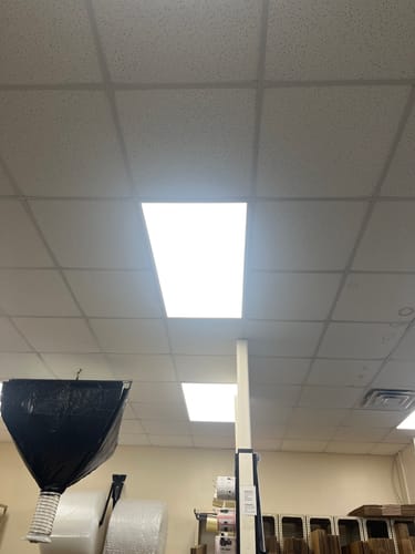 Customer photo review of 2x4 LED Panel Lights - Pack of 2 - Adjustable Watts (30W/40W/50W) and Color Tunable (3500/4000/5000K) - Dimmable - (ETL+DLC 5.1) v2