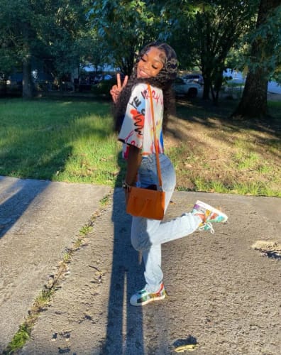 Customer photo review of Deep Wave Wig Real Human Hair 13x4 Transparent Lace Front Wig Pre Plucked Natural Color