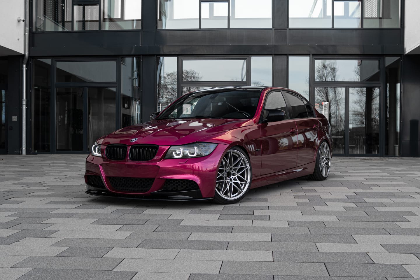 Customer photo review of Glossy Metallic Rubellite Purple Vinyl Wrap