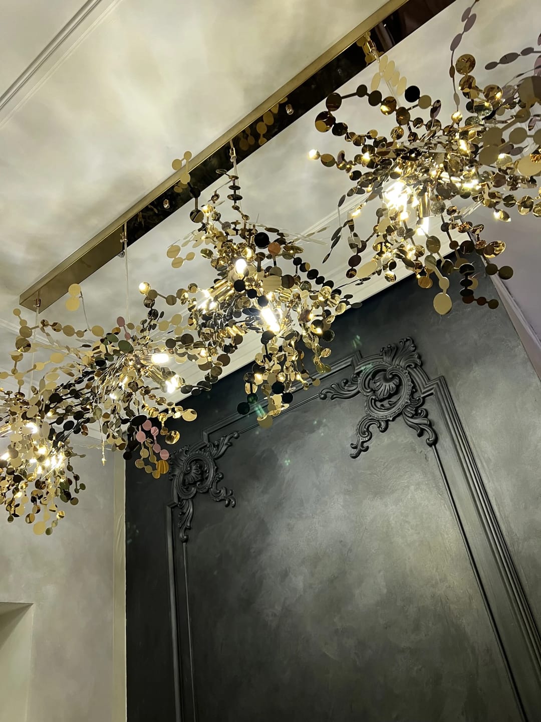 Customer photo review of WOMO Argent/Gold Cloud Multi Pendant Chandelier-WM2042