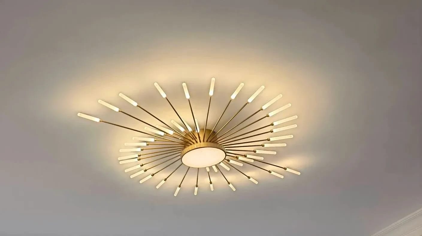 Customer photo review of WOMO Firework Sunburst Flush Mount Ceiling Light-WM1001