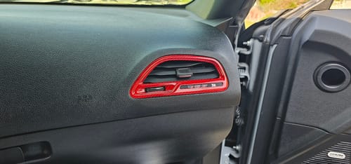 Customer photo review of 2015-2023 Dodge Challenger Carbon Fiber AC Vent Trim Covers