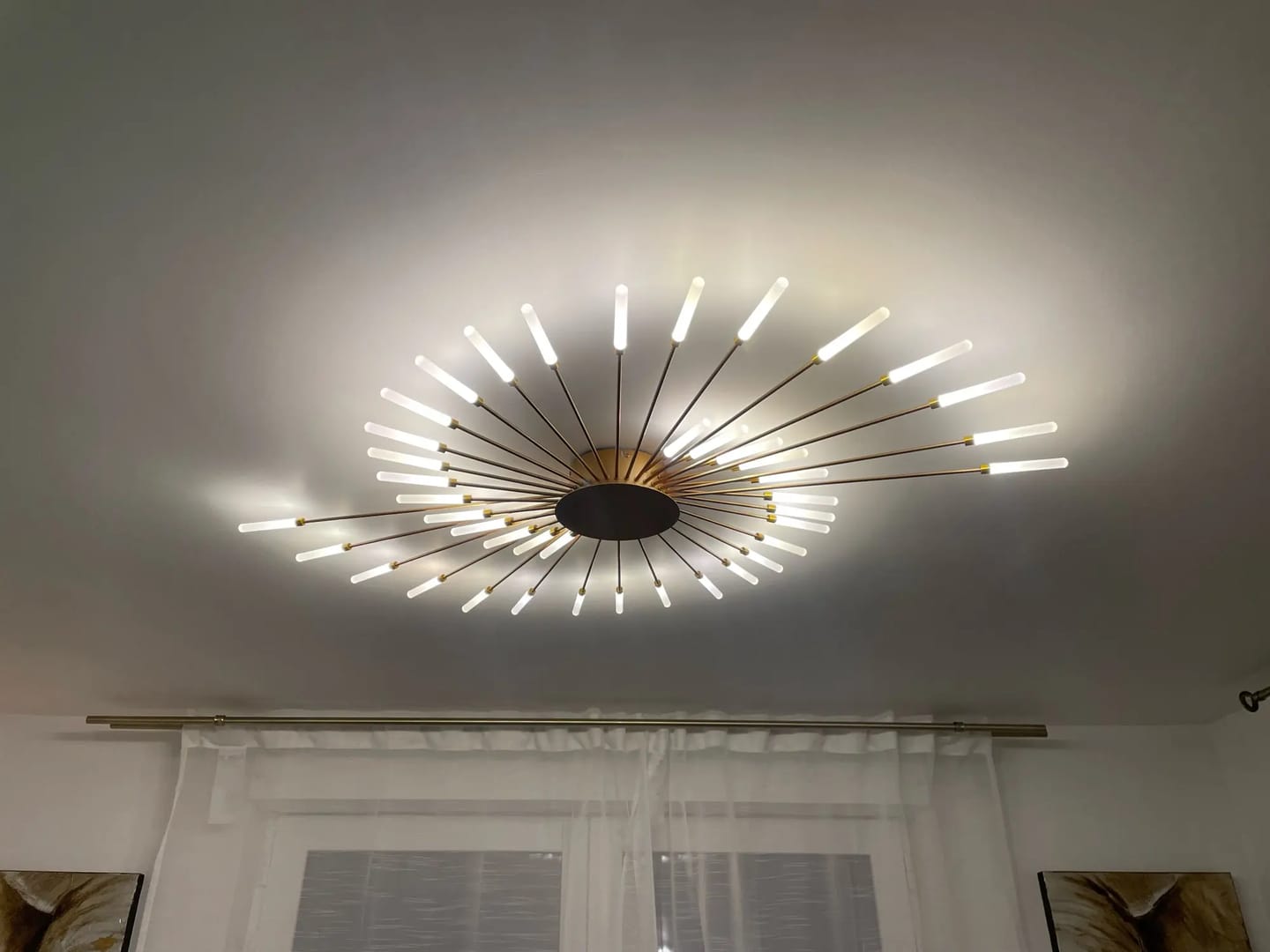 Customer photo review of WOMO Firework Starburst Flush Mount Ceiling Light-WM1000