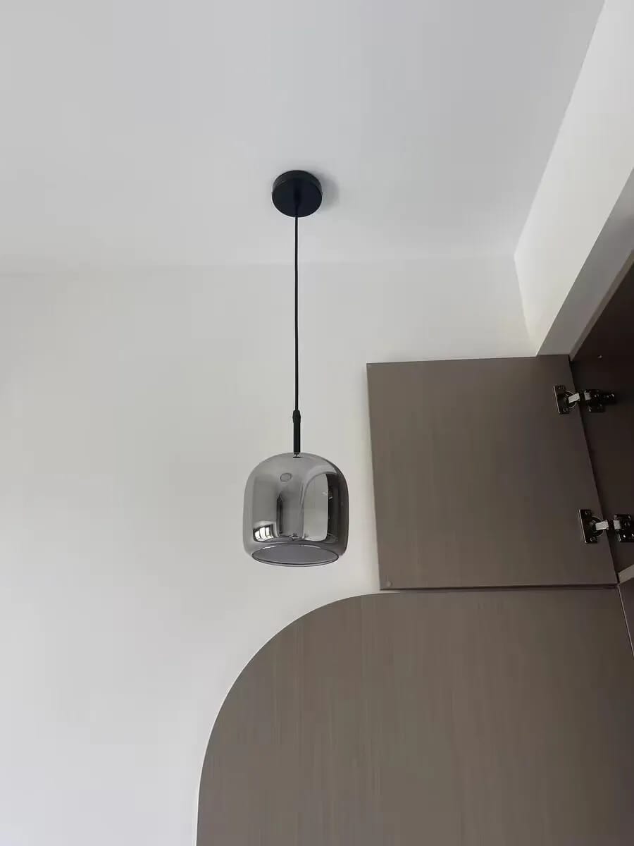 Customer photo review of WOMO Drum Blown Glass Pendant Light-WM2145