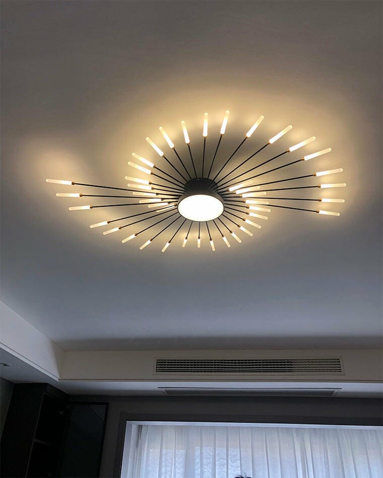 Customer photo review of WOMO Firework Sunburst Flush Mount Ceiling Light-WM1001