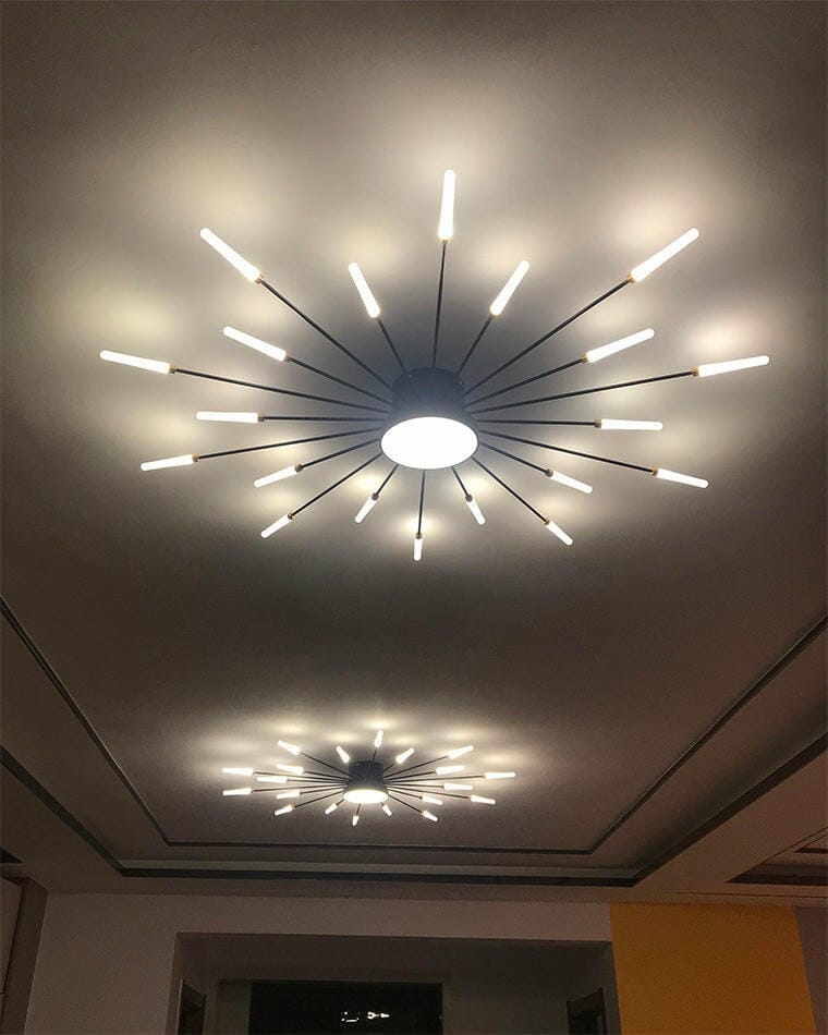 Customer photo review of WOMO Firework Sunburst Flush Mount Ceiling Light-WM1001