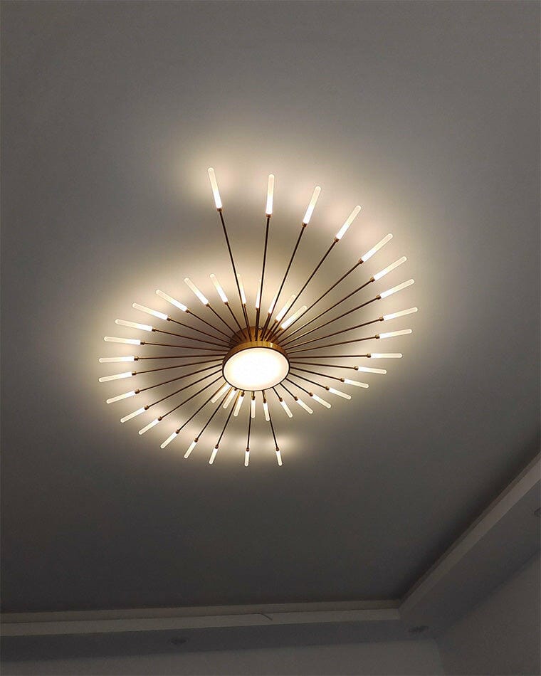 Customer photo review of WOMO Firework Sunburst Flush Mount Ceiling Light-WM1001