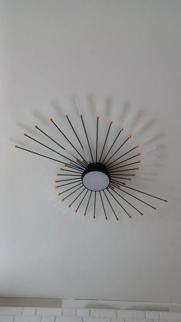 Customer photo review of WOMO Firework Sunburst Flush Mount Ceiling Light-WM1001